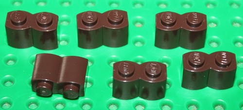 Lego dark brown brick 1x2 - lego,