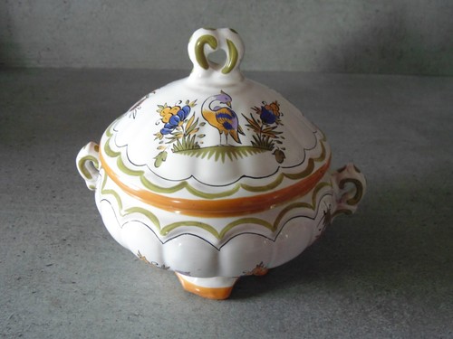 Bonbonnière faience art - bonbonnière,