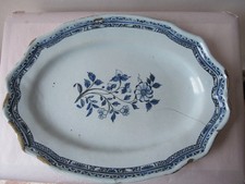 Ancien plat ovale faience Nord