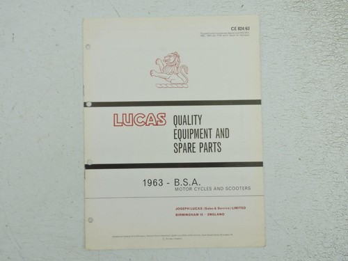 1963 bsa lucas spare parts - spare,
