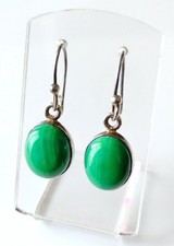 Boucle d'oreille en Malachite