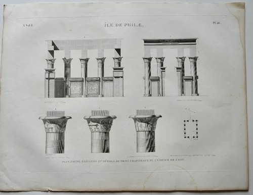 Ile philae chapiteaux - ile, de