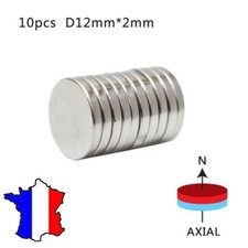 Lot de 10pcs Aimant Neodyme Neodium disque rond puissant super magnet 12mm x 2mm