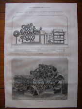 The "INGRAM" patent rotary, machine for printing....Antique  Engraving 1877
