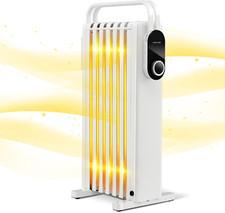 Radiateur Bain D’Huile, Chauffage Efficace Silencieux 1500W, Porte-Serviette Pra