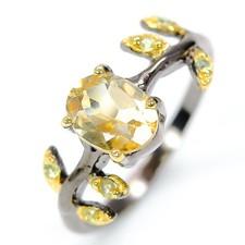 Bague en argent citrine