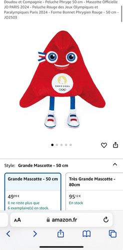 Mascotte peluche 35cm - , jeux