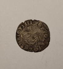 RARE Pièce Billon, Liard au dauphin - Henri III - 1577