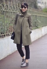 Manteau Clouté Stud Zara Kaki