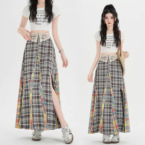 Jupe maxi femme carreaux - jupe,