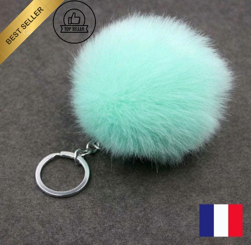 Porte clé bijoux sac pompon - bijoux,