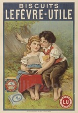 LEFèVRE-UTILE BISCUIT LU Rfan-POSTER HQ 40x60cm d'une AFFICHE VINTAGE