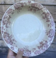 Plat Faïence Rose Vaisselle Ancienne Fleur Sarreguemines Service