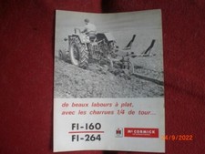 ANCIENNE  BROCHURE  PUBLICITAIRE   CHARRUES QUART DE TOUR McCORMICK FI-160 / 264