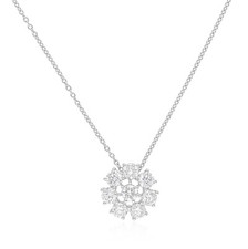 14k or Blanc Collier Pendentif