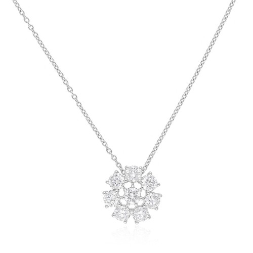 14k blanc collier pendentif - blanc,