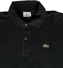 Polo Lacoste ? Classic Vintage Collector Retro 80s 90s Mesh Polo Shirt / Noir 5