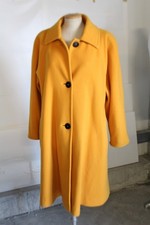Manteau long jaune femme