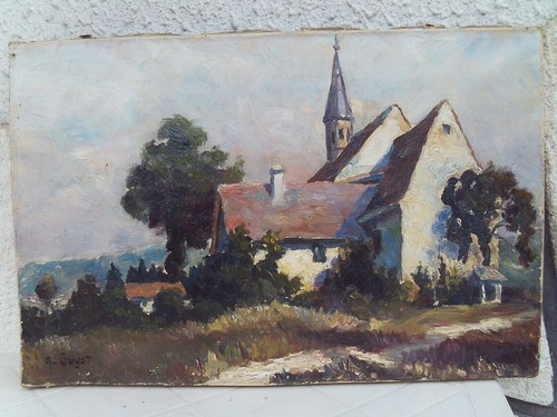 Ancien tableau paysage - ancien,