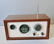 Poste radio petit format tuner FM AM coffre bois marron fonctionne