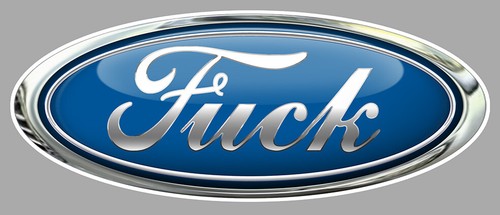 Sticker logo ford fuck humour - sticker,