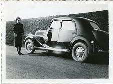 France, Voiture RENAULT CELTA 4  Vintage silver print. Vintage car  Tirage arg