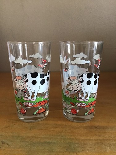 Verres décor vaches - verres,