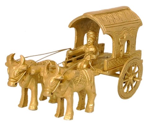 Statue chariot laiton - de, en