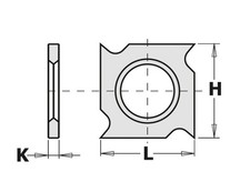 plaquette carbure étoile 15 x