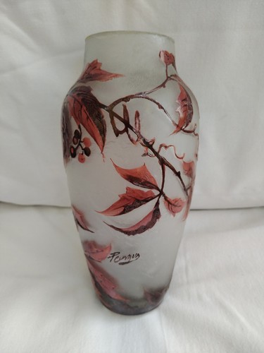 Vase verre gravé - verre,
