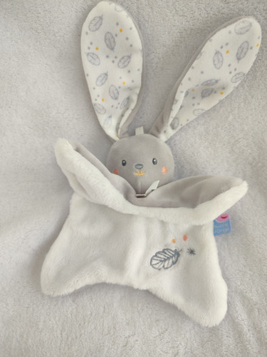 Doudou plat sucre orge lapin - doudou,