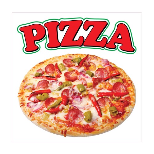 Food truck decals - truck, pizza