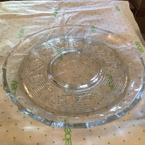 Glass divided platter - glass,
