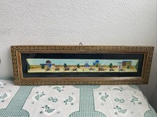 Ancien Cadre Orient Deco Scène Joueur Polo