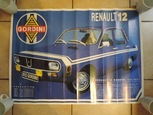Renault r12 gordini poster - renault, 12