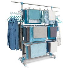 Séchoir à linge vertical pliable 3 niveaux OPTIMUM capacité 30M avec tringle tél