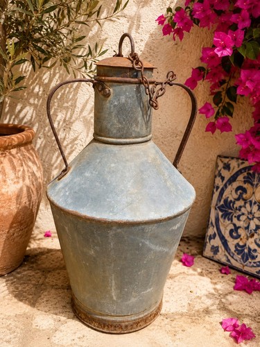Ancien bidon lait portugais - lait,