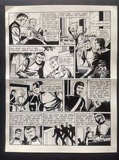 Giordan Grande Planche Originale BD 4 La Terre est Folle , METEOR 90 Artima 1960