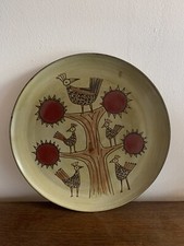 Grand plat céramique signé