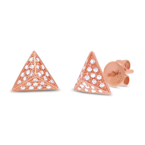 14k rose diamant pyramide - or,