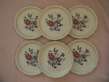 6 assiettes plates en faïence