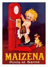 Affiche vintage de Marcellin AUZOLLE MaÃ¯zena (43 x 60 cm)