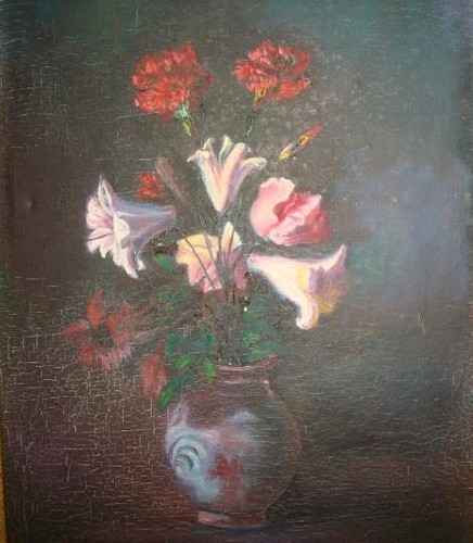 Tableau ancien huile nature - tableau,