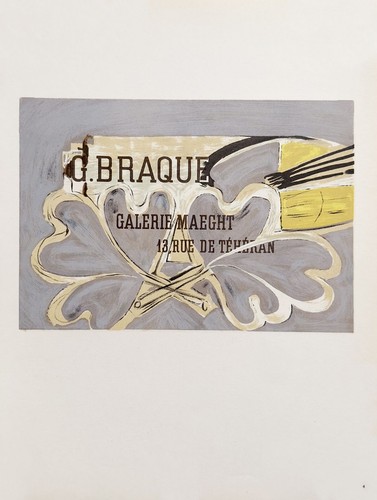 Georges braque affiche - af, 1952