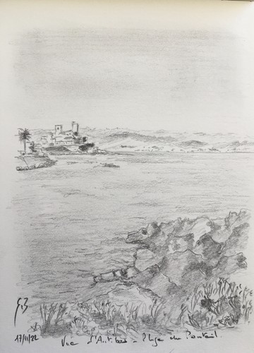 Antibes dessin signé - signé, de