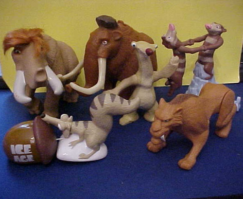 Ice age figure set - ice, case