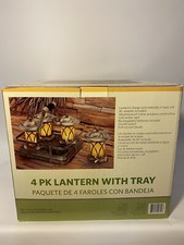 4 PK Lantern With TRAY