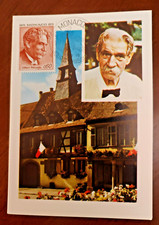 MONACO FDC CARTE MAXIMUM Albert SCHWEITZER Medecine 1975 1ER JOUR