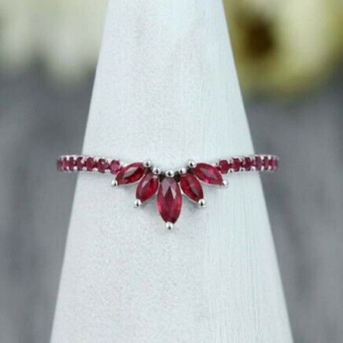 5ct simulé rubis incurvé - rubis,