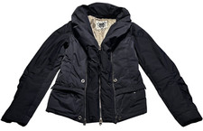 Doudoune bleu  large col duvet plumes d'oie Marithé et François Girbaud